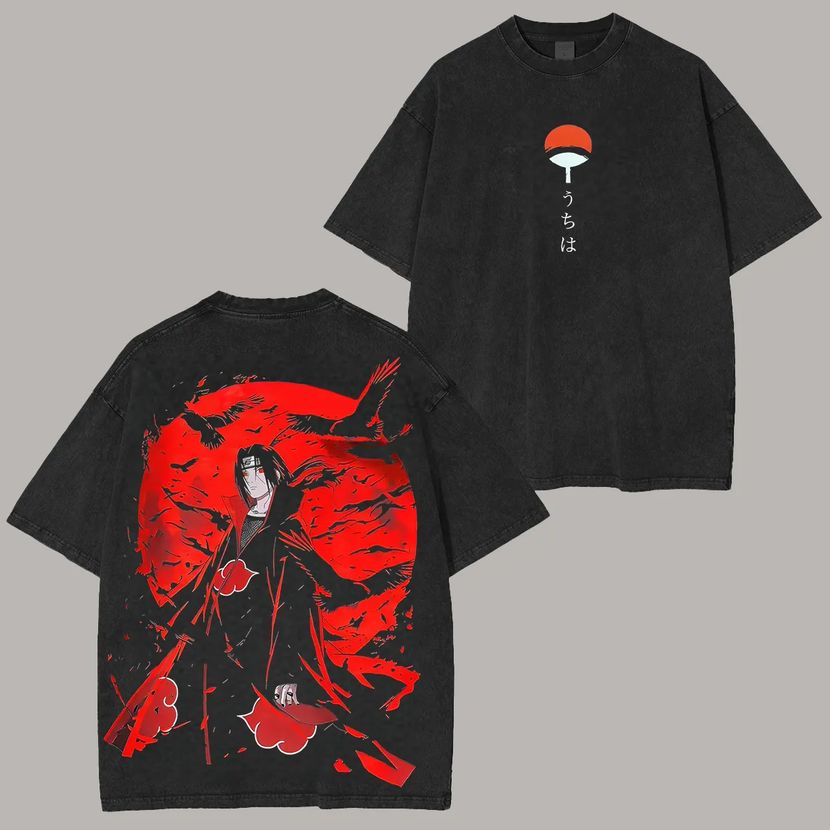 Vintage Fashion In Japan - Naruto Itachi Uchiha Red Moon Crow