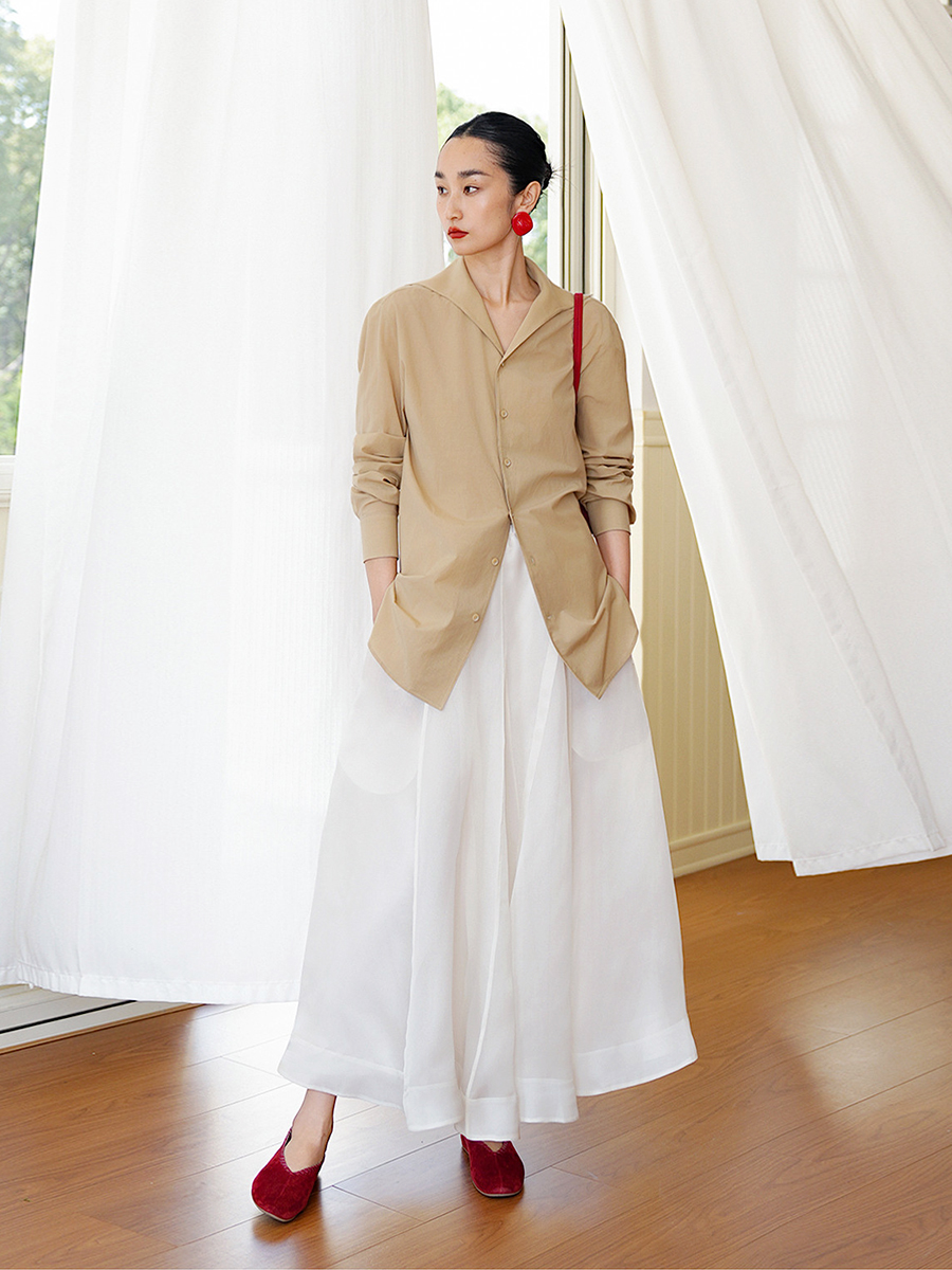 Vintage Fashion Collection - Elegant Vintage Silk Blend Lightweight Sailor