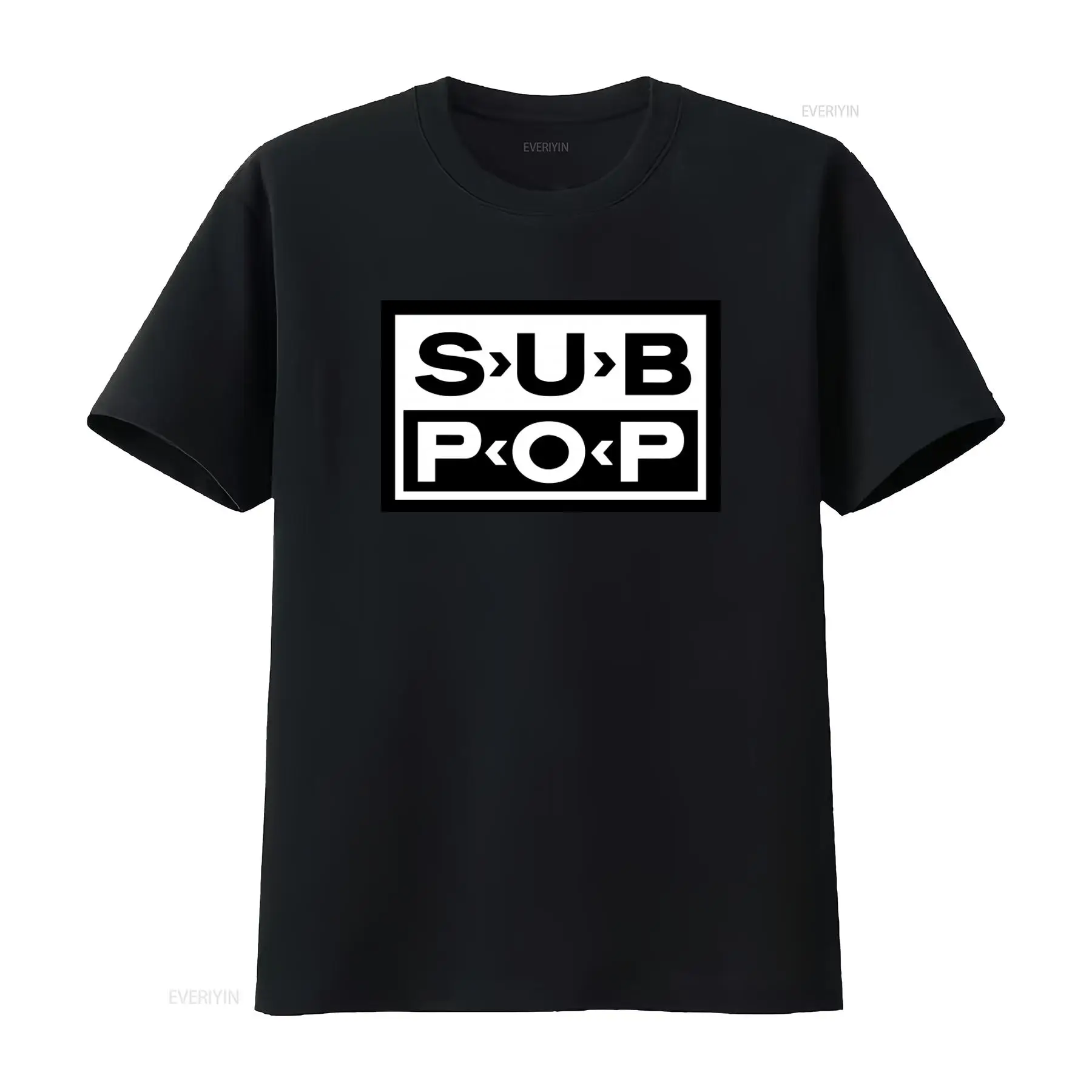 Sub Pop Logo T Shirt Black wit – Vintage Fashion Style Men Bewertung und Preis