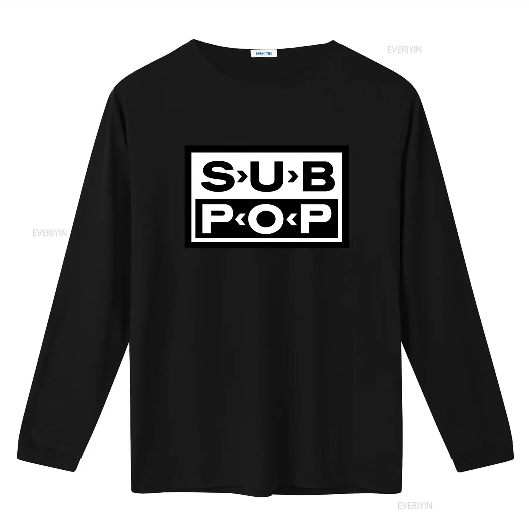 Sub Pop Logo T Shirt Black wit – Vintage Fashion Style Men Bewertung und Preis