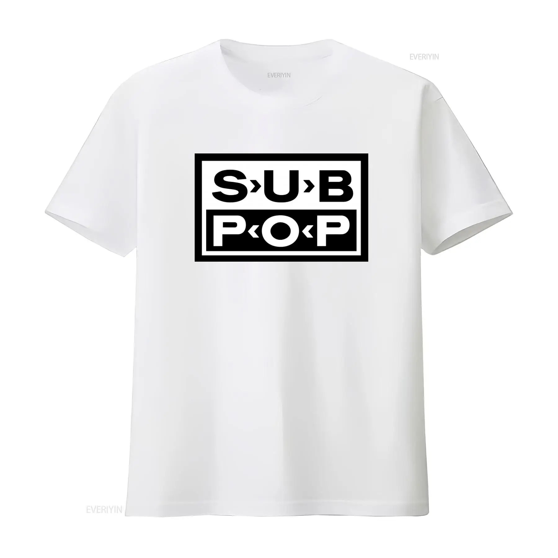 Sub Pop Logo T Shirt Black wit – Vintage Fashion Style Men Bewertung und Preis