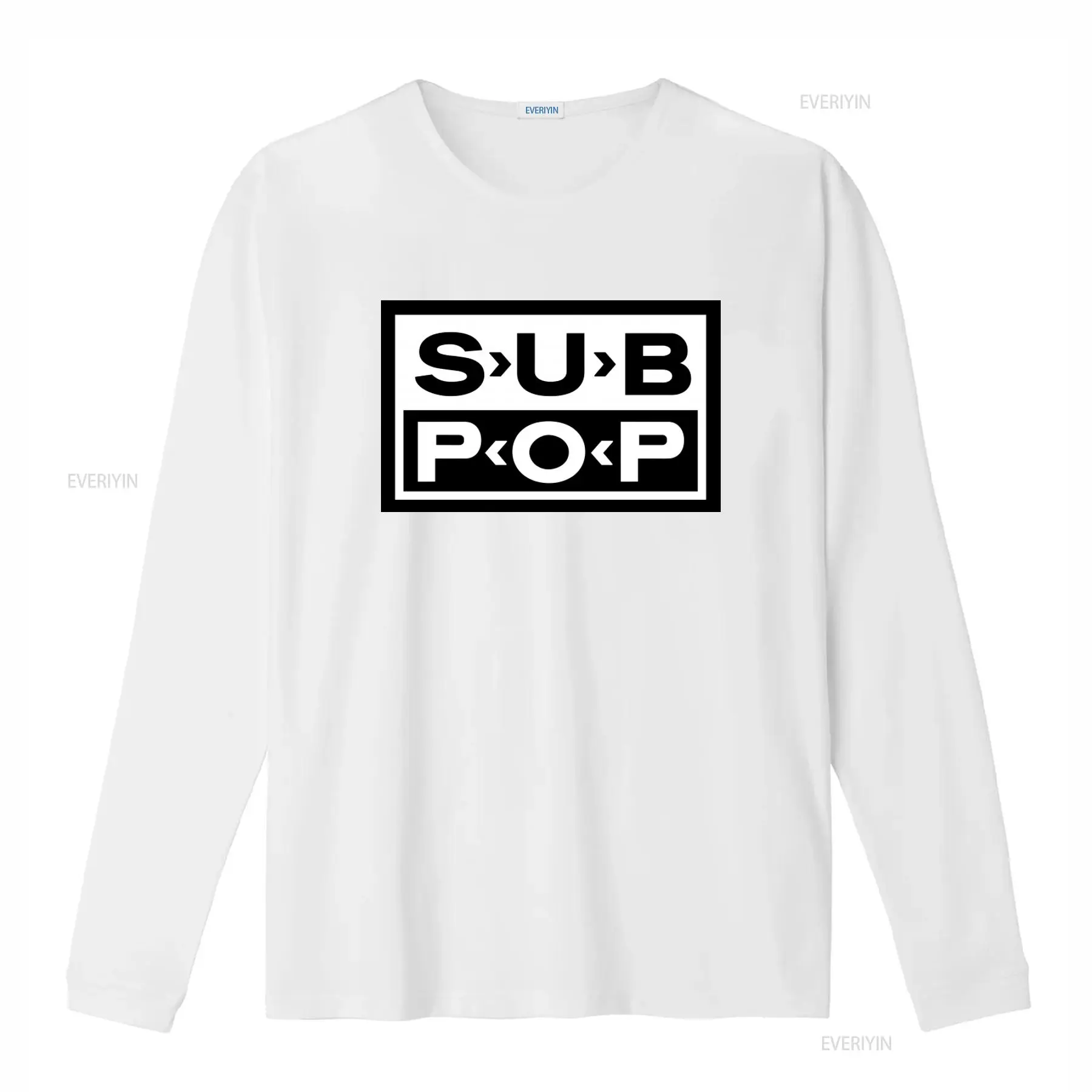 Sub Pop Logo T Shirt Black wit – Vintage Fashion Style Men Bewertung und Preis
