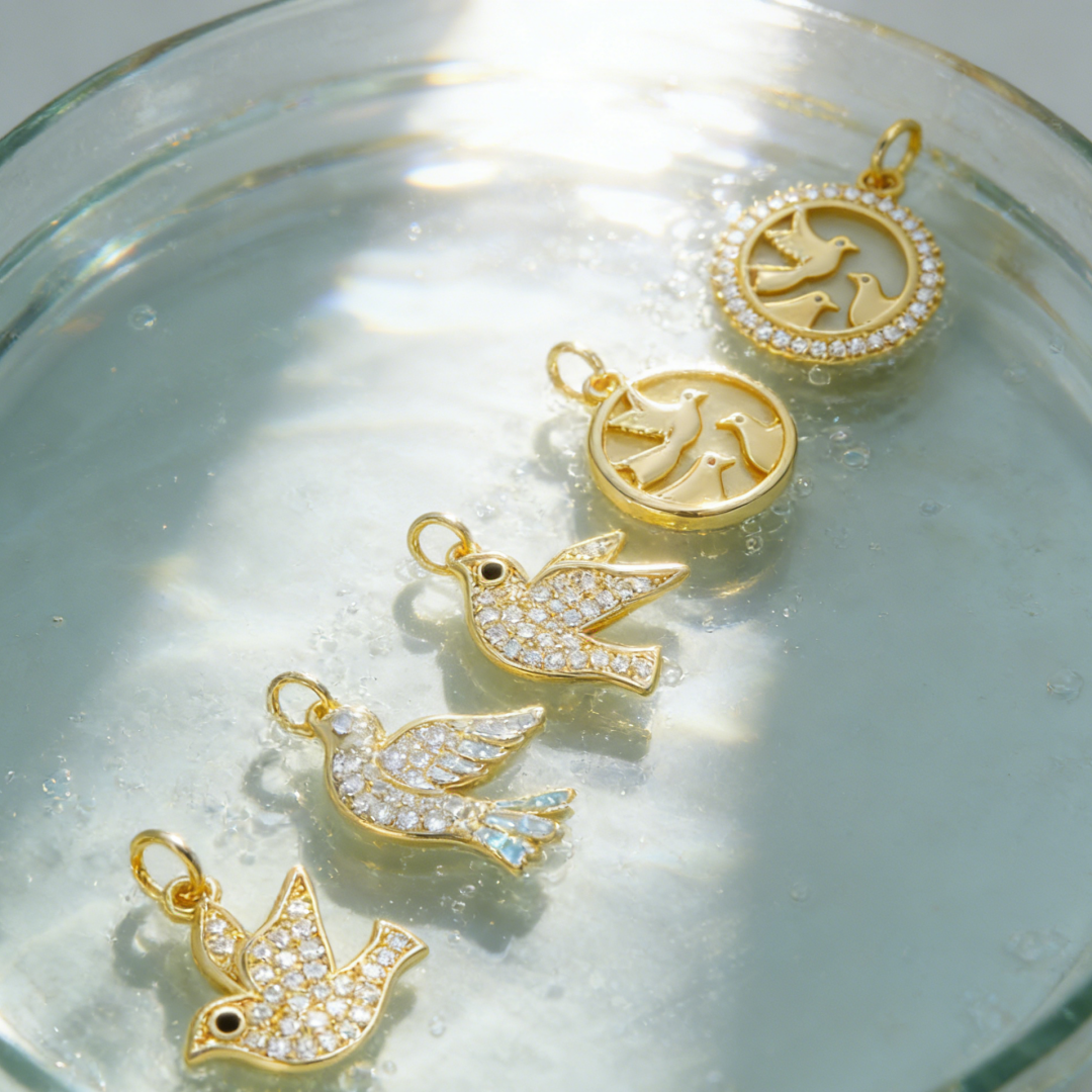 5Pcs Pendants Brass Cubic Zirc – Vintage Fashion Earrings Bewertung und Preis