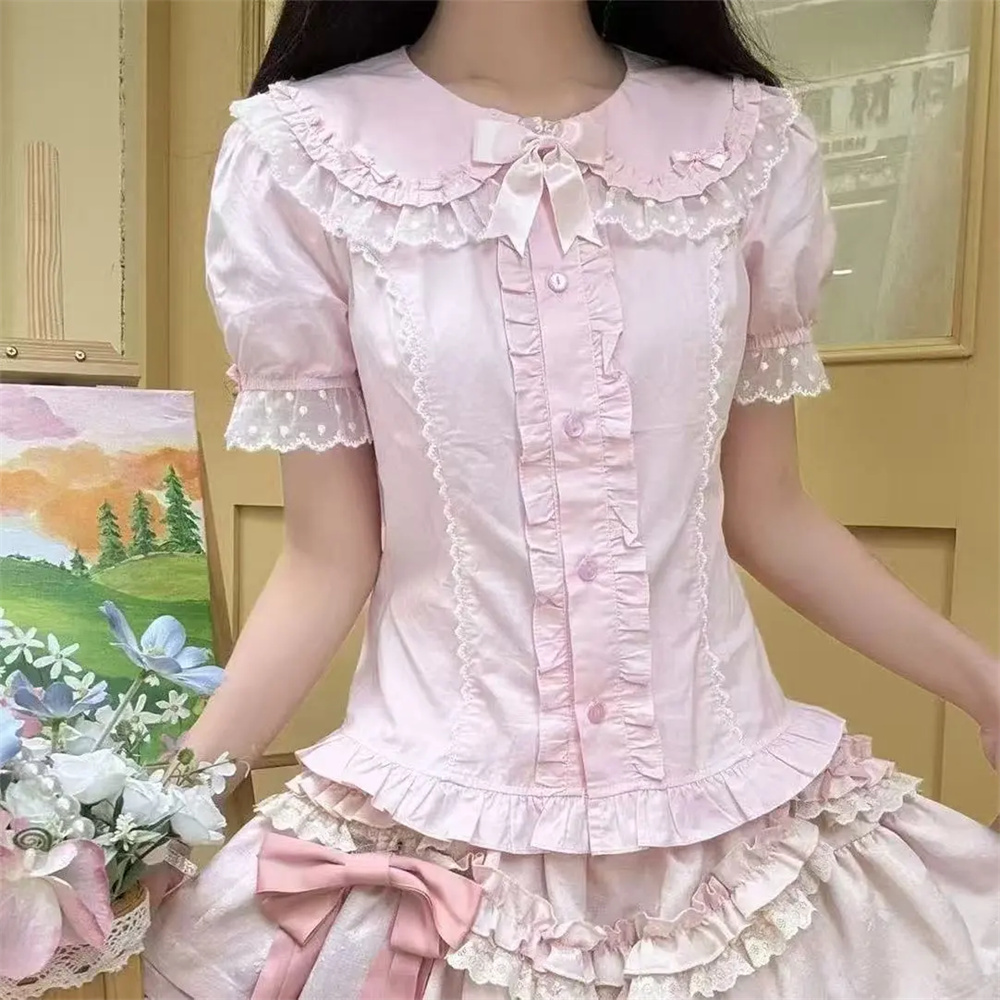 Ruffles Blouses Spring Summer  – Vintage Fashion In Japan Bewertung und Preis