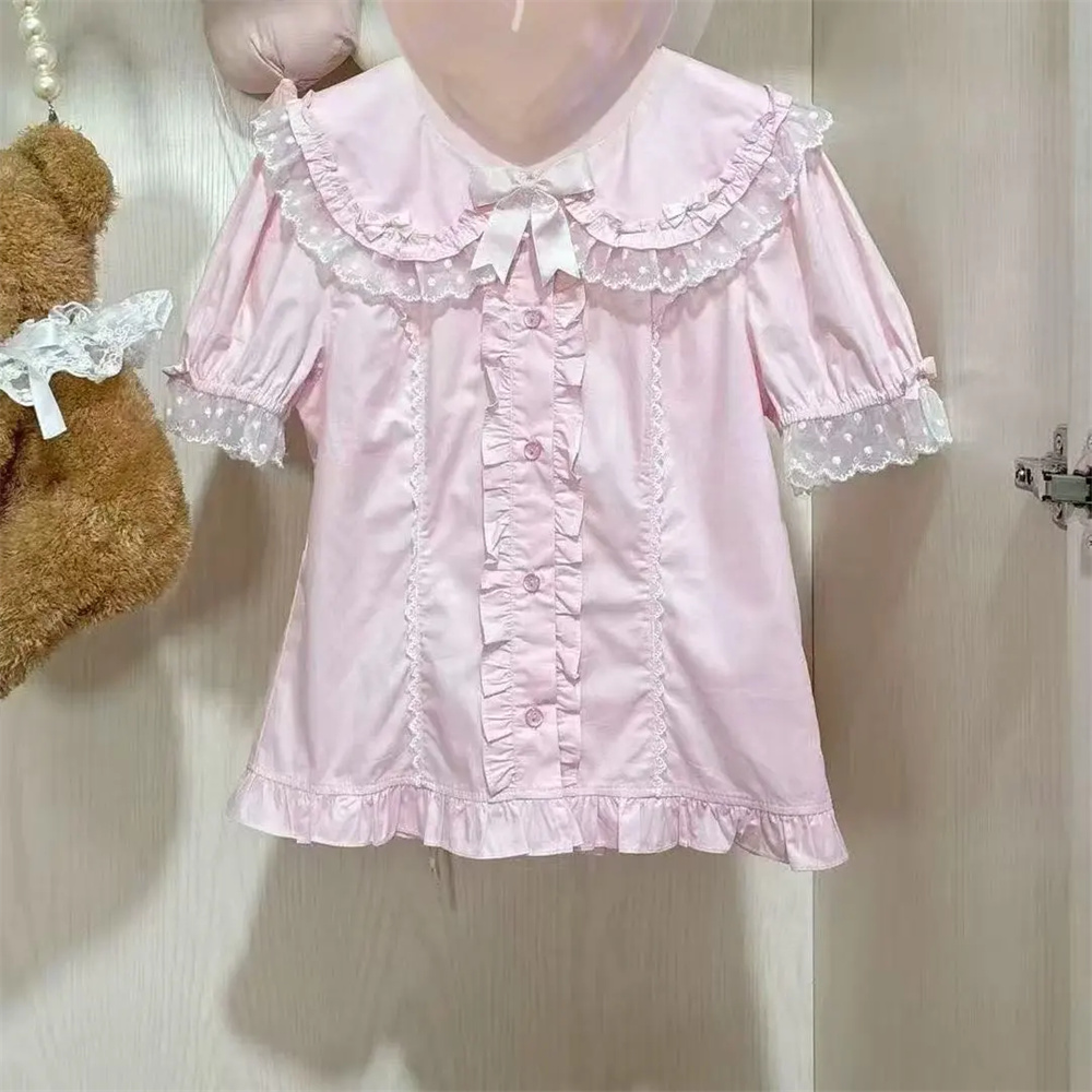 Ruffles Blouses Spring Summer  – Vintage Fashion In Japan Bewertung und Preis