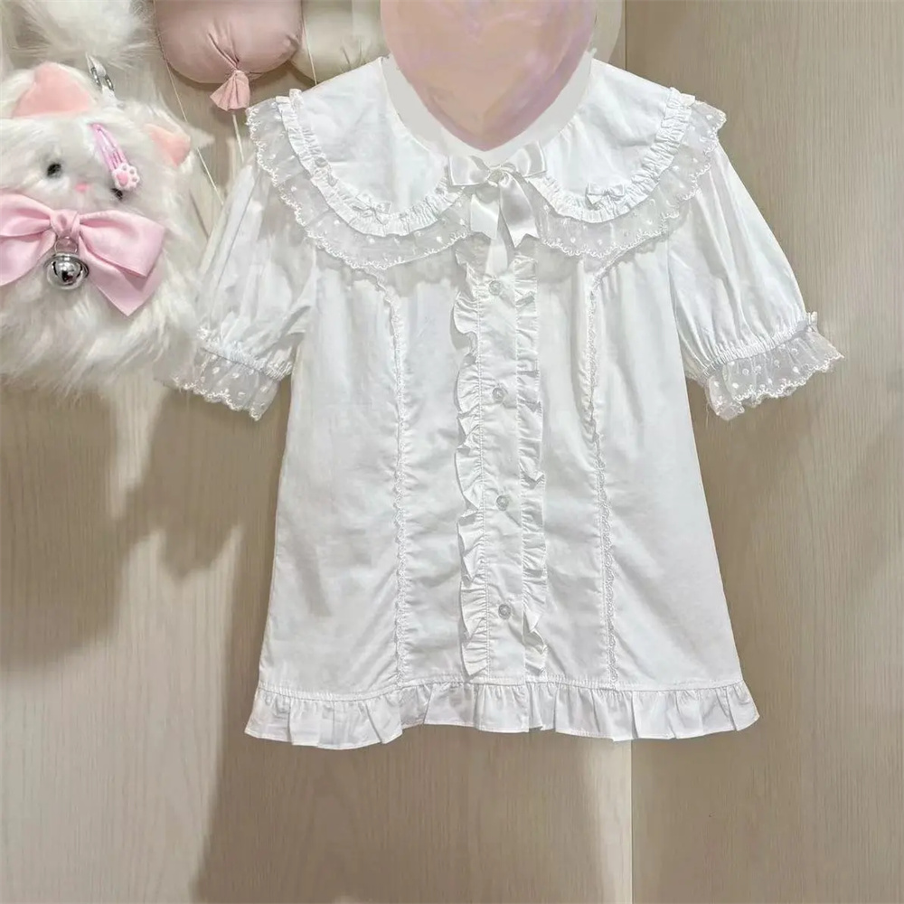 Ruffles Blouses Spring Summer  – Vintage Fashion In Japan Bewertung und Preis