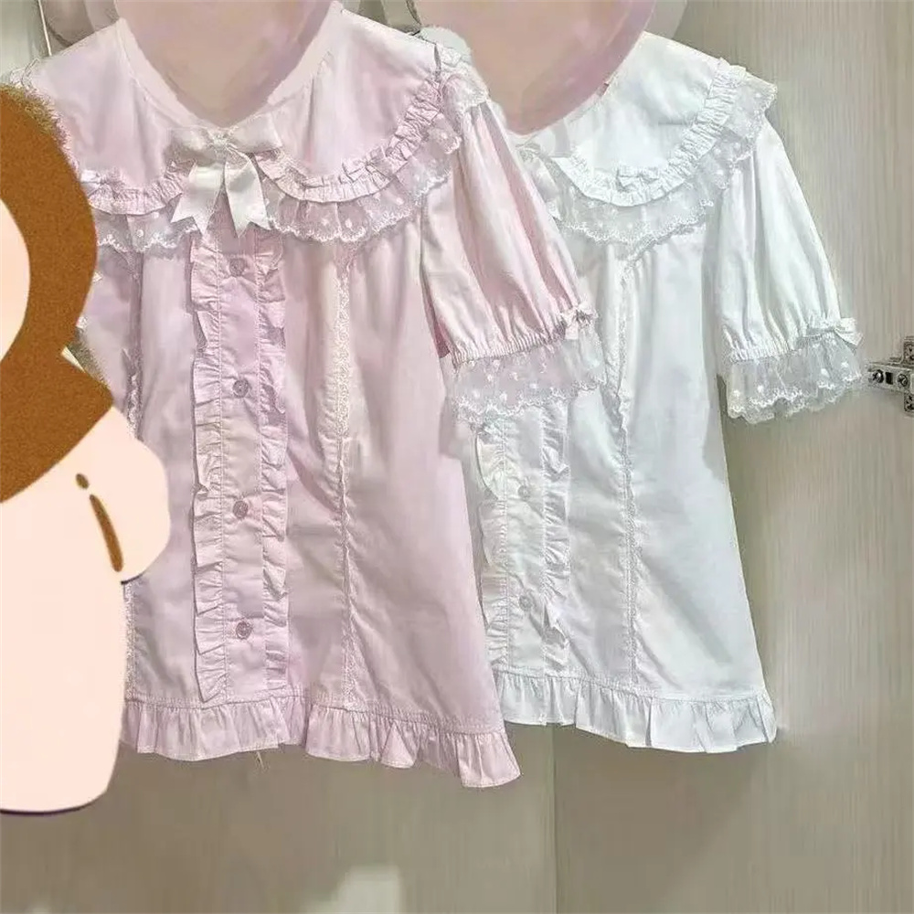 Ruffles Blouses Spring Summer  – Vintage Fashion In Japan Bewertung und Preis