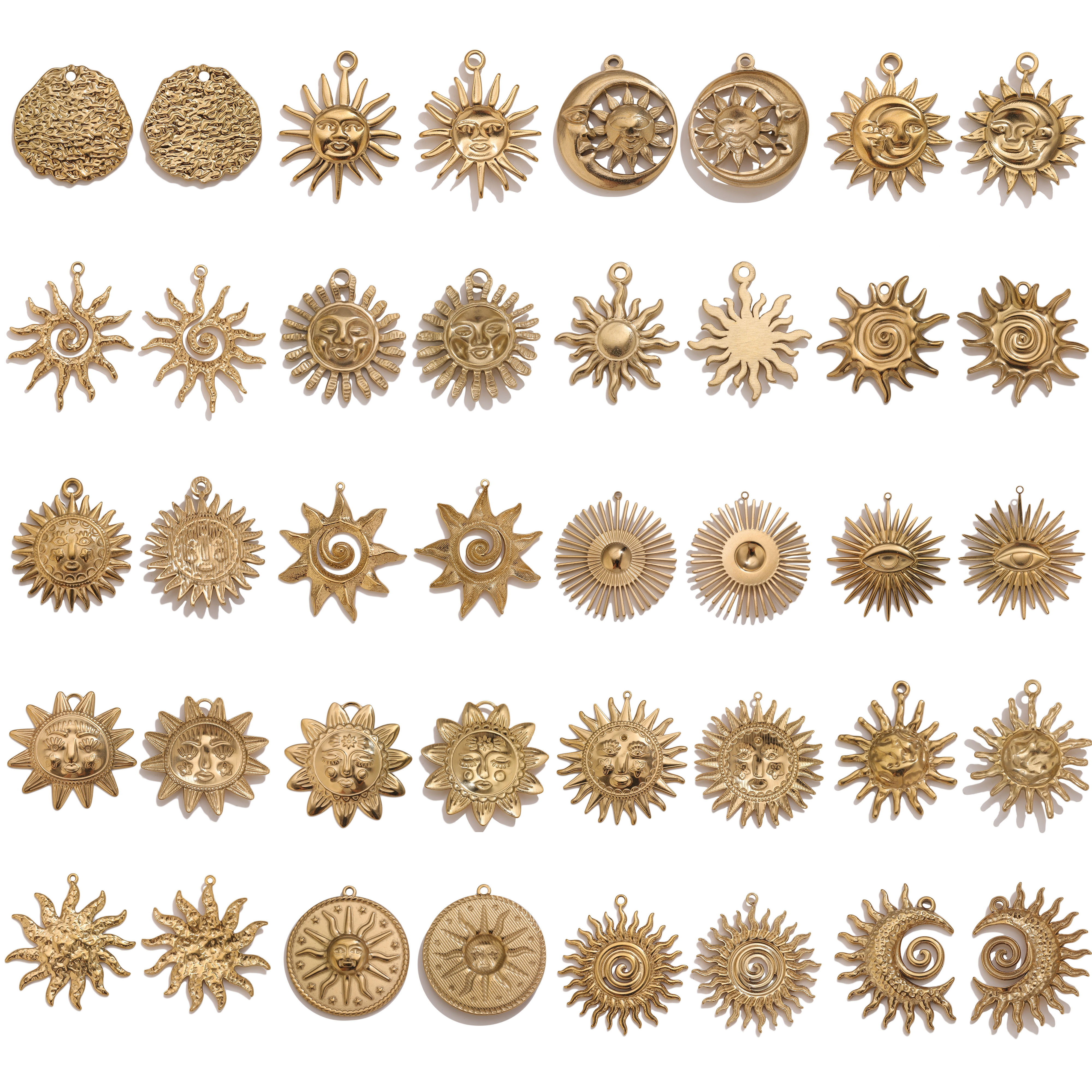 5pcs PVD Gold Charms Stainless – Vintage Fashion Earrings Bewertung und Preis