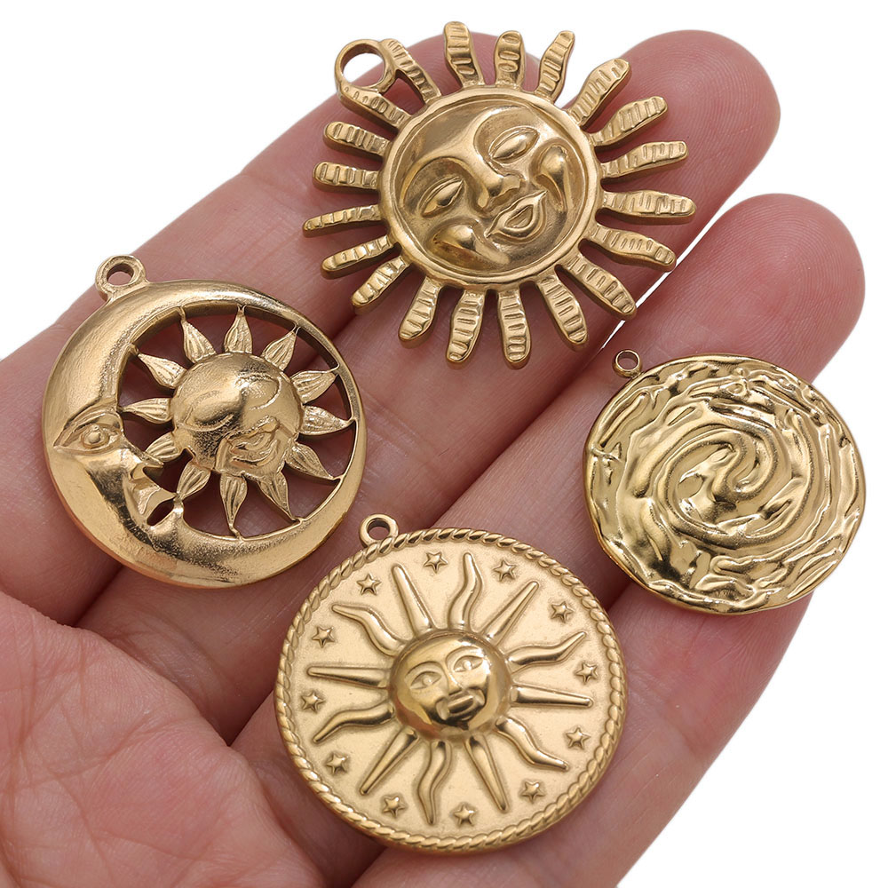 5pcs PVD Gold Charms Stainless – Vintage Fashion Earrings Bewertung und Preis