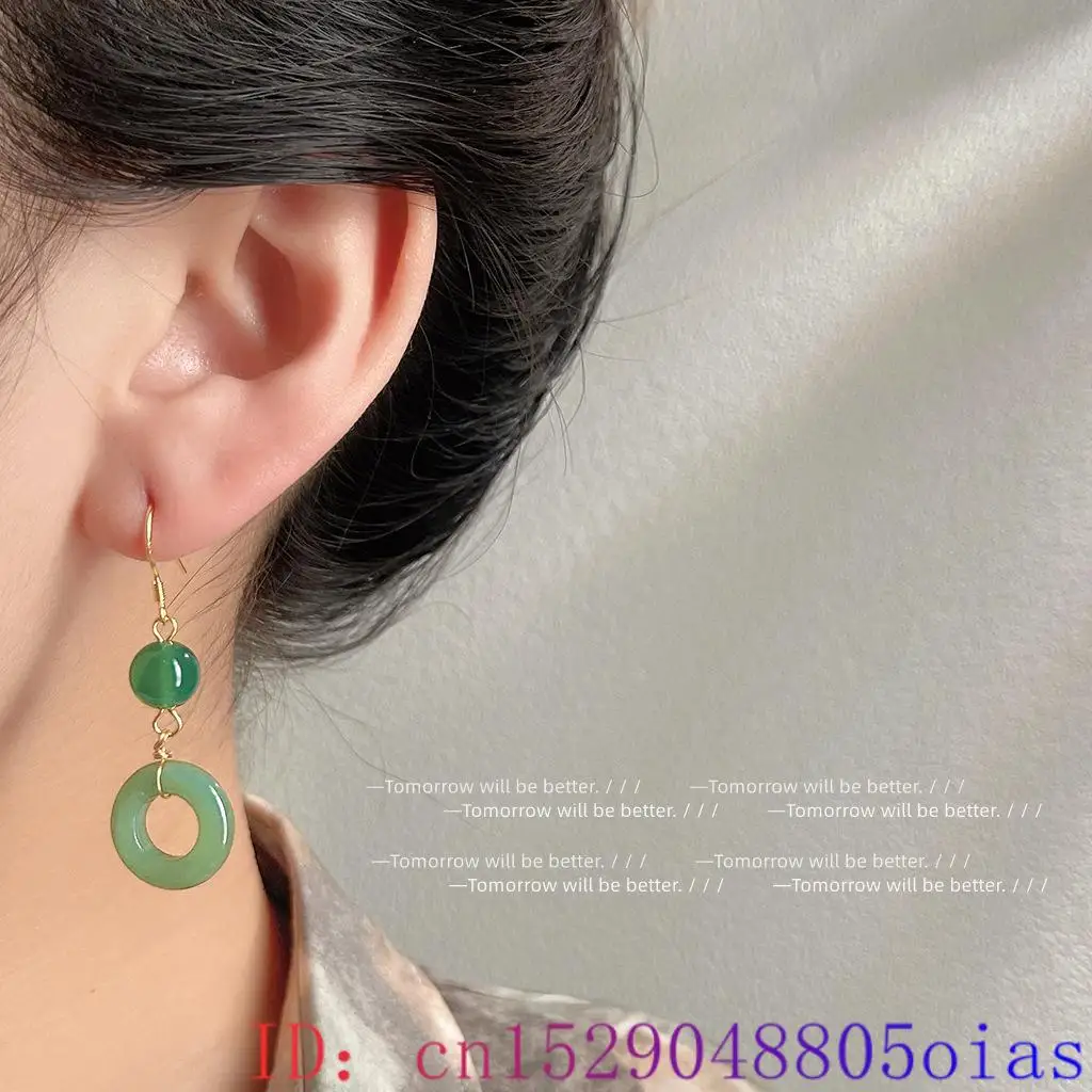 Green Real Jade Ring Earrings  – Vintage Fashion Earrings Bewertung und Preis