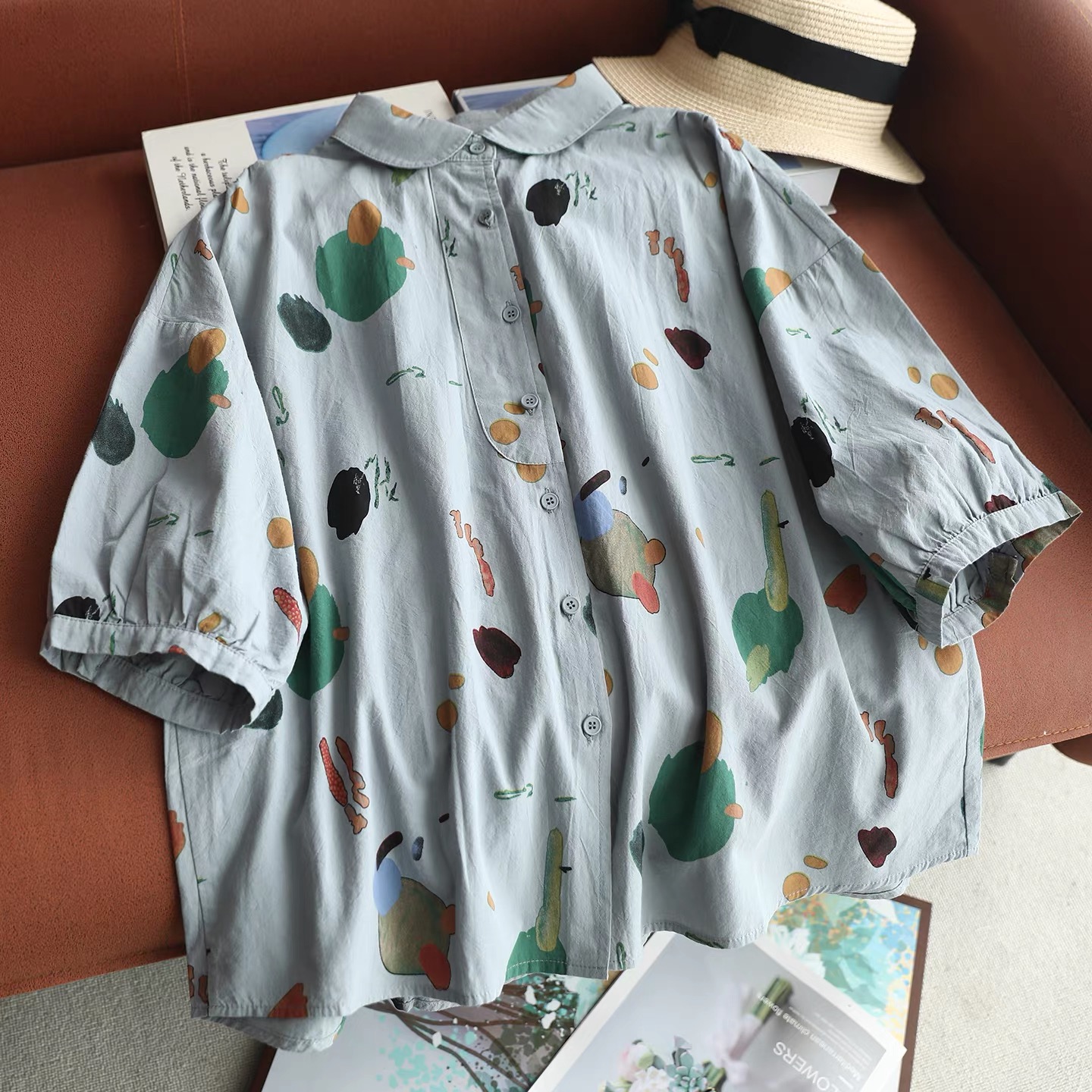 Women Abstract Watercolor Prin – Vintage Fashion In Japan Bewertung und Preis