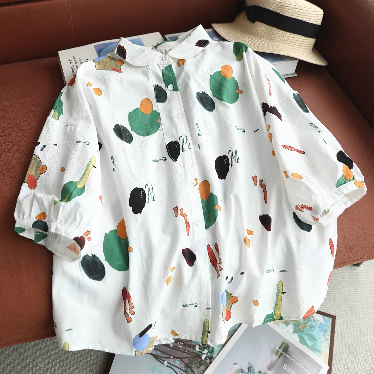 Women Abstract Watercolor Prin – Vintage Fashion In Japan Bewertung und Preis