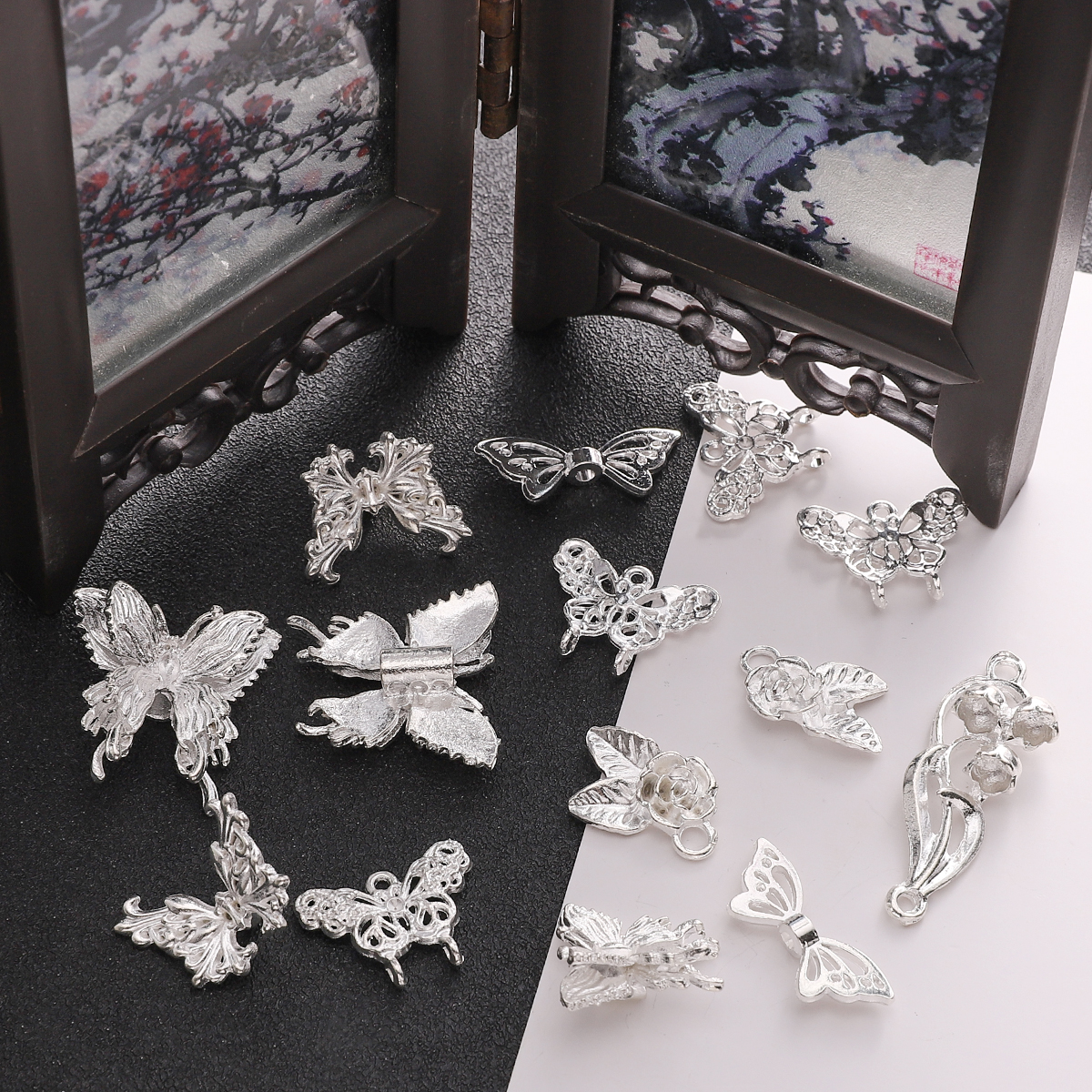 1-5pcs Beads Alloy Vintage Flo – Vintage Fashion Earrings Bewertung und Preis