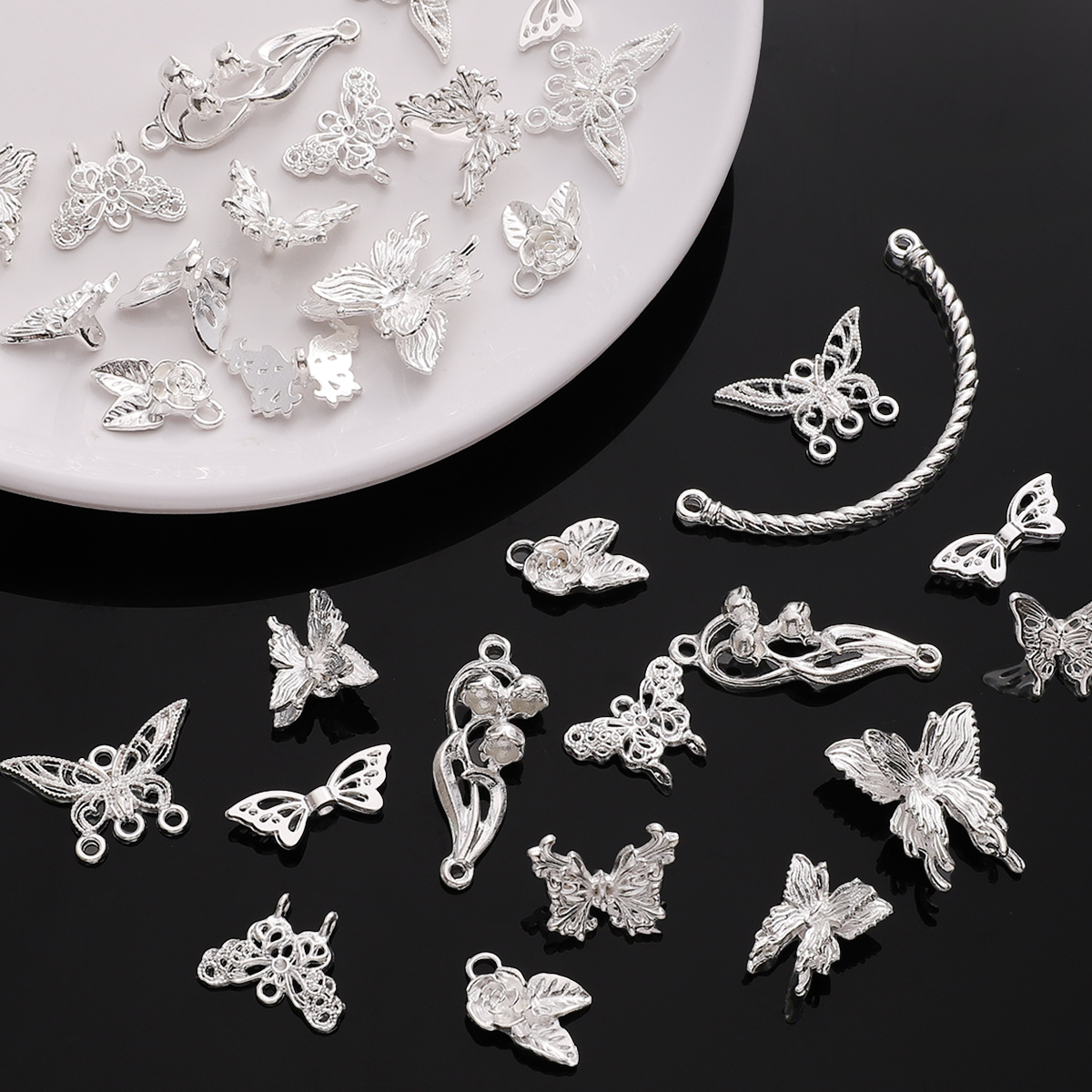 1-5pcs Beads Alloy Vintage Flo – Vintage Fashion Earrings Bewertung und Preis