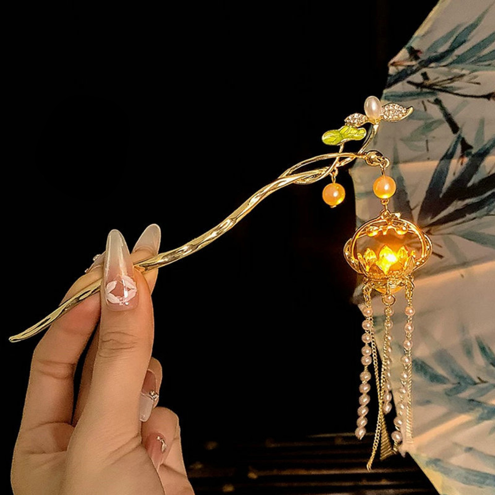 Luminous Flower Hairpin For Wo – Vintage Fashion Shop Bewertung und Preis