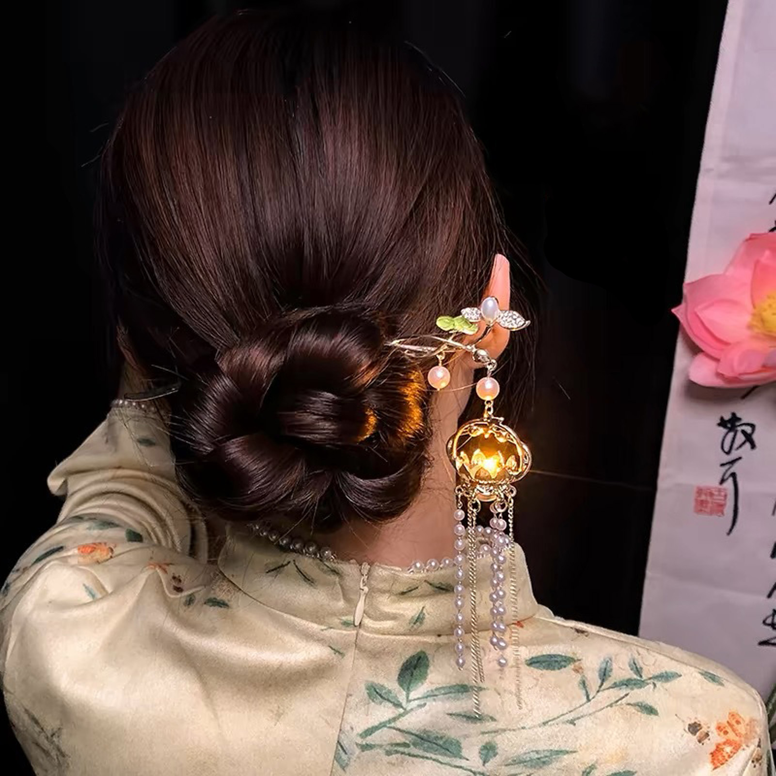 Luminous Flower Hairpin For Wo – Vintage Fashion Shop Bewertung und Preis