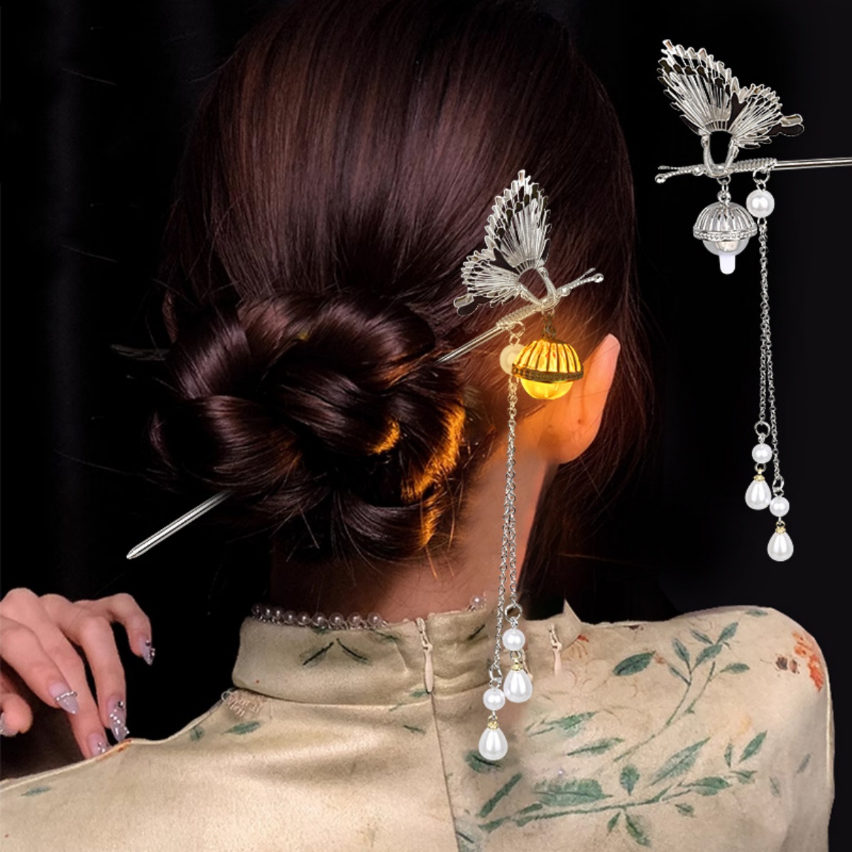 Luminous Flower Hairpin For Wo – Vintage Fashion Shop Bewertung und Preis