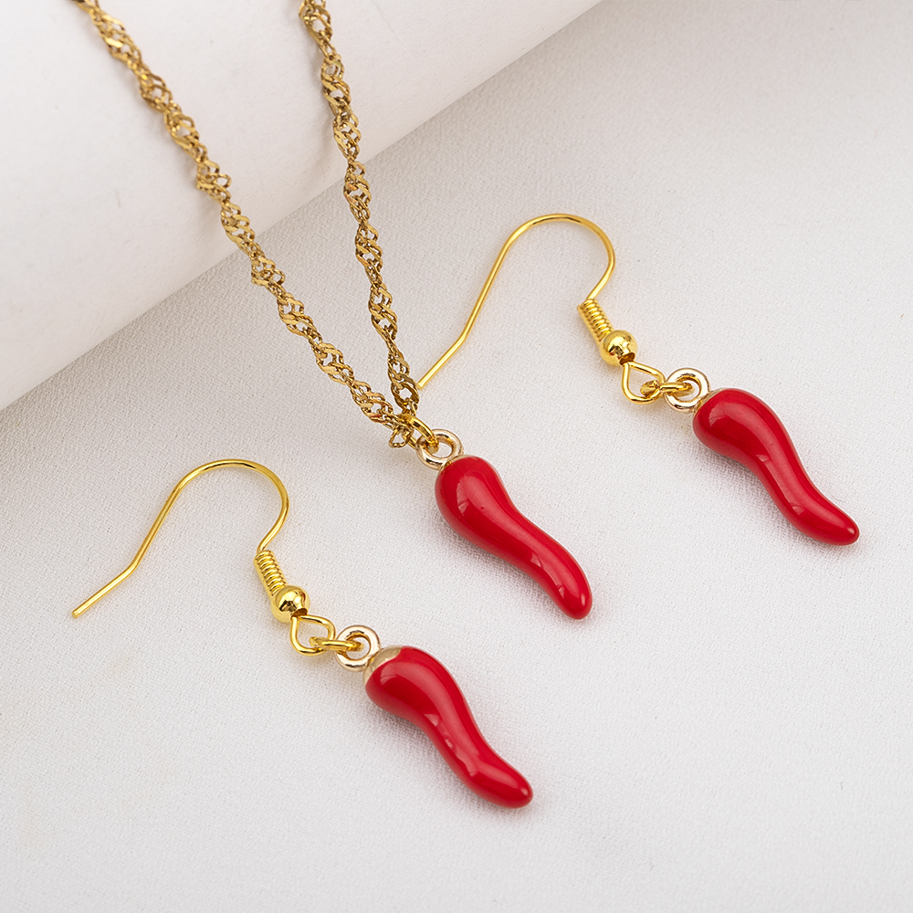10pcs 5pcs 20pcs Red Hot Chili – Vintage Fashion Earrings Bewertung und Preis