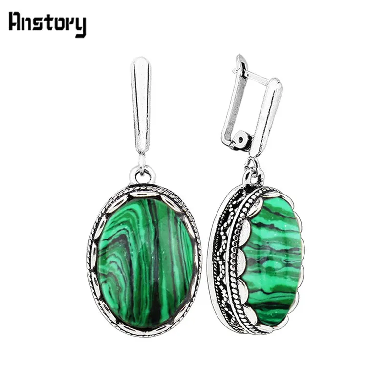 Flower Oval Malachite Dangle E – Vintage Fashion Look Bewertung und Preis