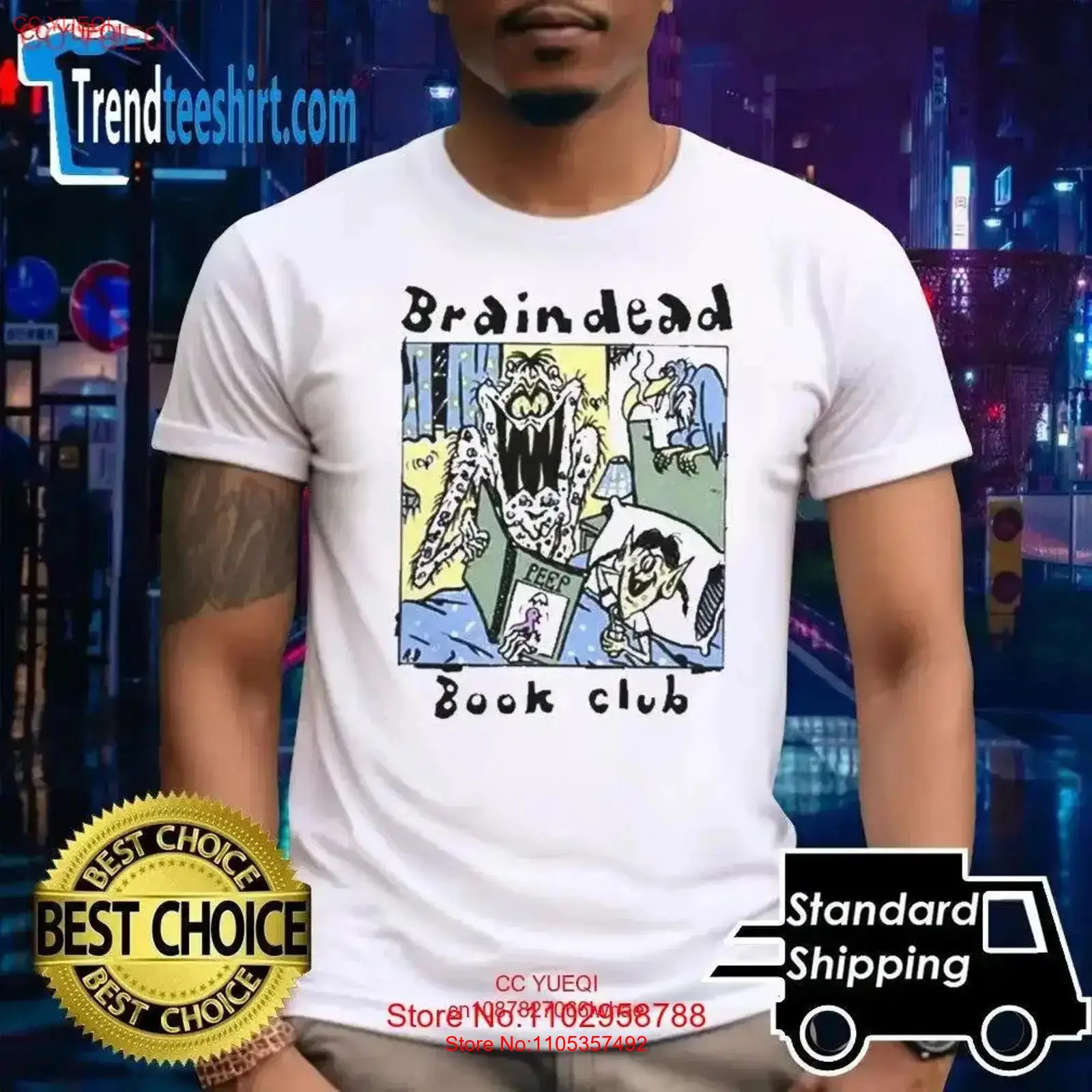 Brain Dead Book Club T Shirt v – Vintage Fashion Knitwear Book Bewertung und Preis