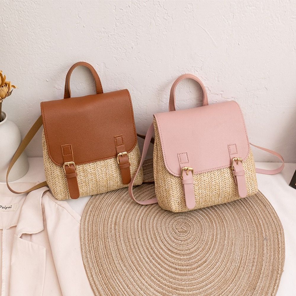 Fashion PU Leather Straw Backp – Vintage Fashion Look Bewertung und Preis