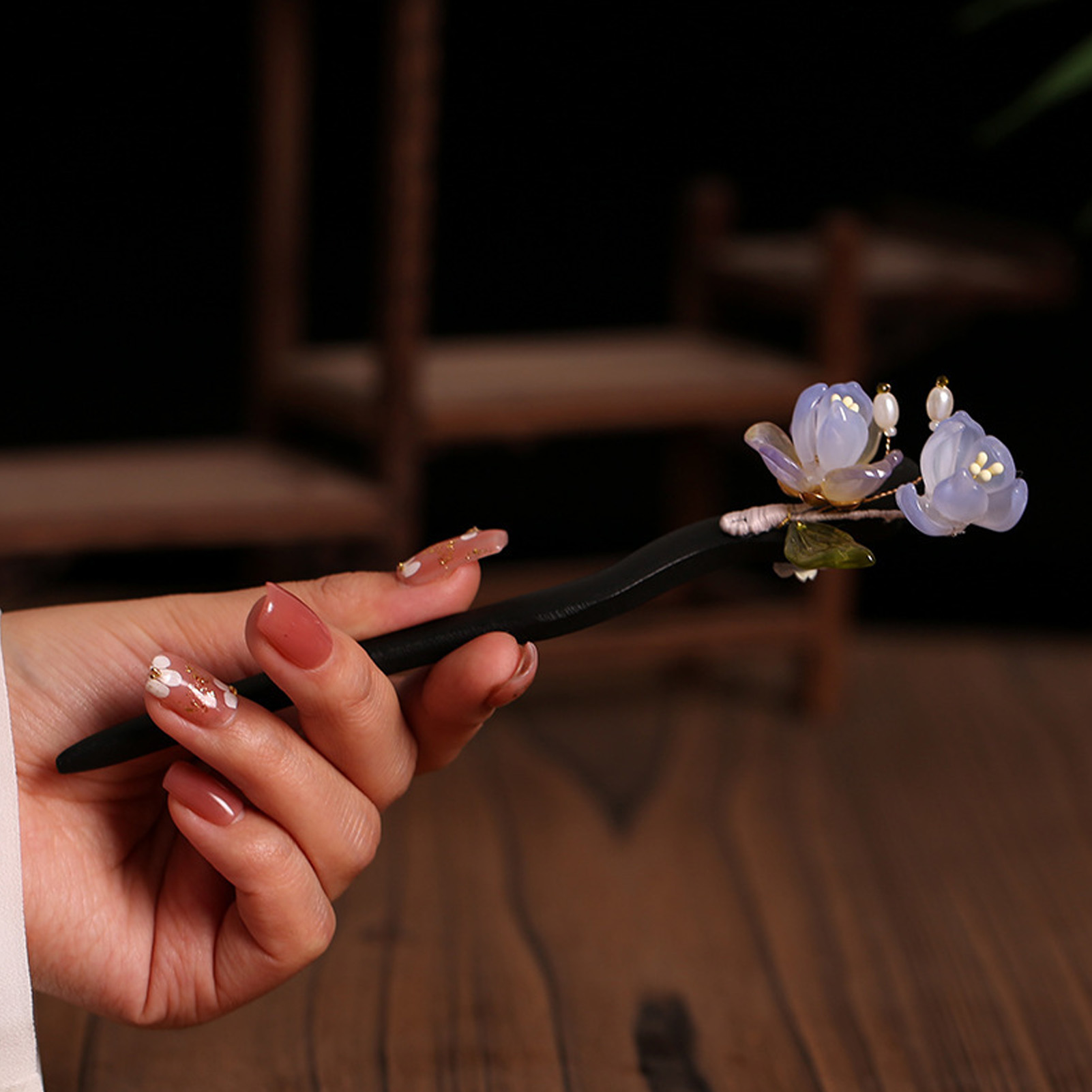 Vintage Wooden Flower Hairpin  – Vintage Fashion Shop Bewertung und Preis