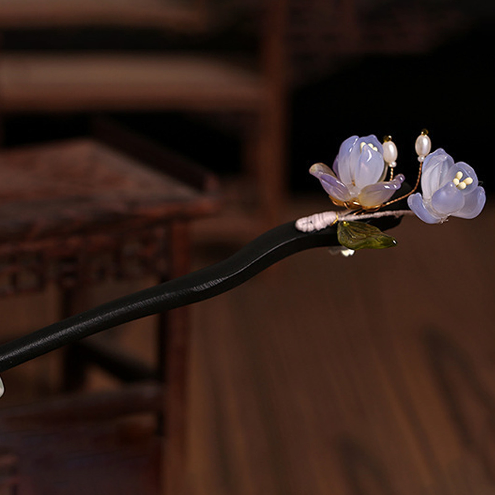 Vintage Wooden Flower Hairpin  – Vintage Fashion Shop Bewertung und Preis